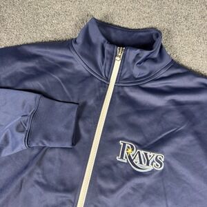 Majestic MLB Tampa Bay Rays Full-Zip Jacket Size Large
